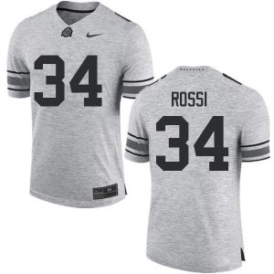 Men's Ohio State Buckeyes #34 Mitch Rossi Gray Nike NCAA College Football Jersey April BSD6644BA